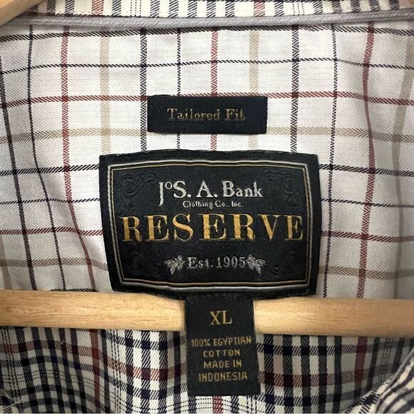 Jos A Banks Egyptian cotton plaid button down XL - Picture 6 of 6